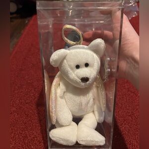 Rare 1998 Ty halo beanie bear BROWN NOSE